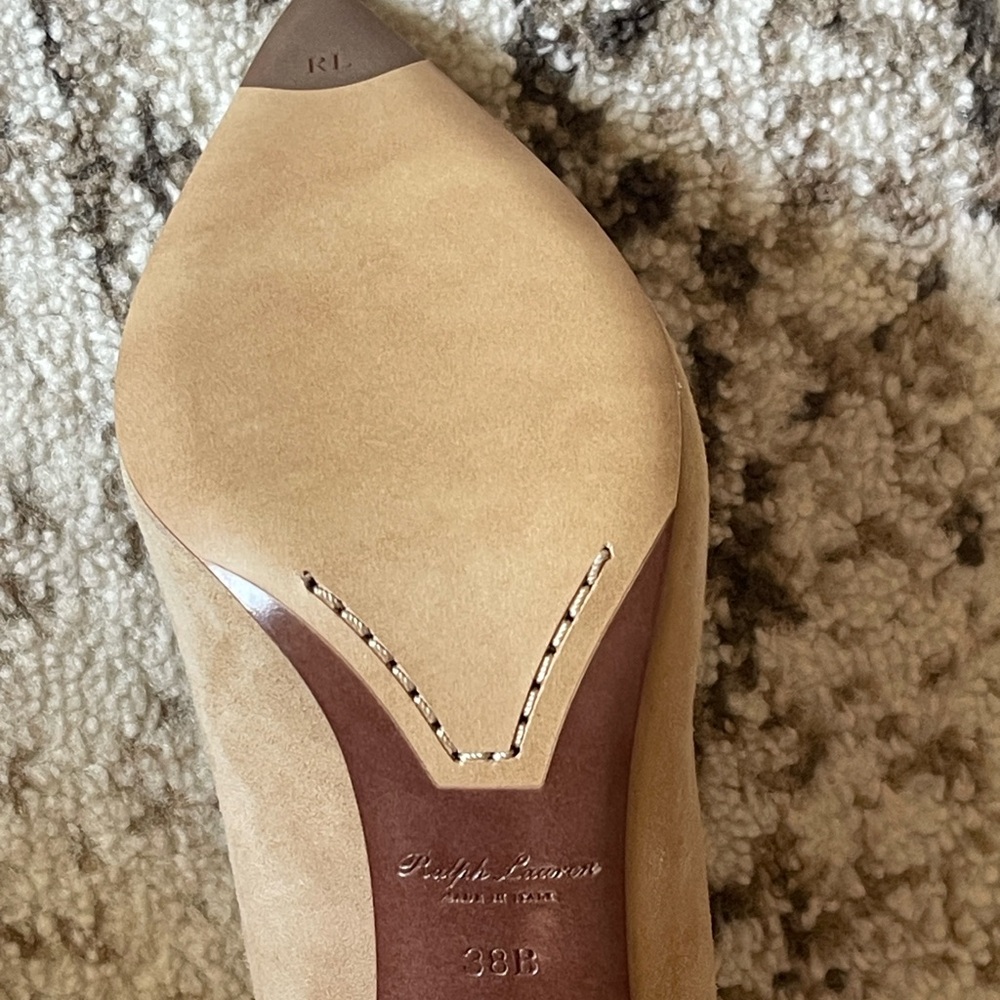 Ralph Lauren Women's Tan Suede Pumps - Picture 4 of 5